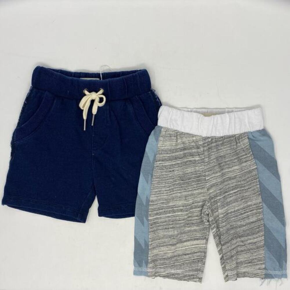 Miki Miette Pull On Shorts 12 Months LOT of 2 Coastal Surfer Navy Heather Gray